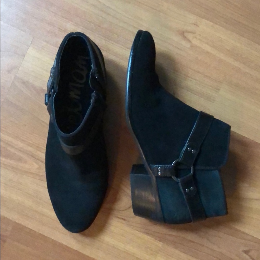 Sam Edelman Phoenix Suede Leather Harness Booties - Picture 8 of 8